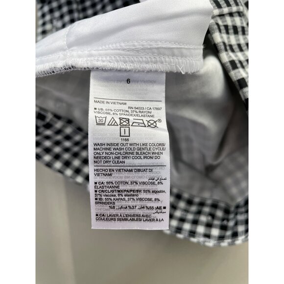 Old Navy Pixie High Rise Gingham Shorts Womens 6 Secret Smooth Pockets Black NEW - Picture 10 of 12